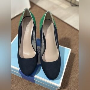 NINE & CO platform heels sz 6.5 color block shoes